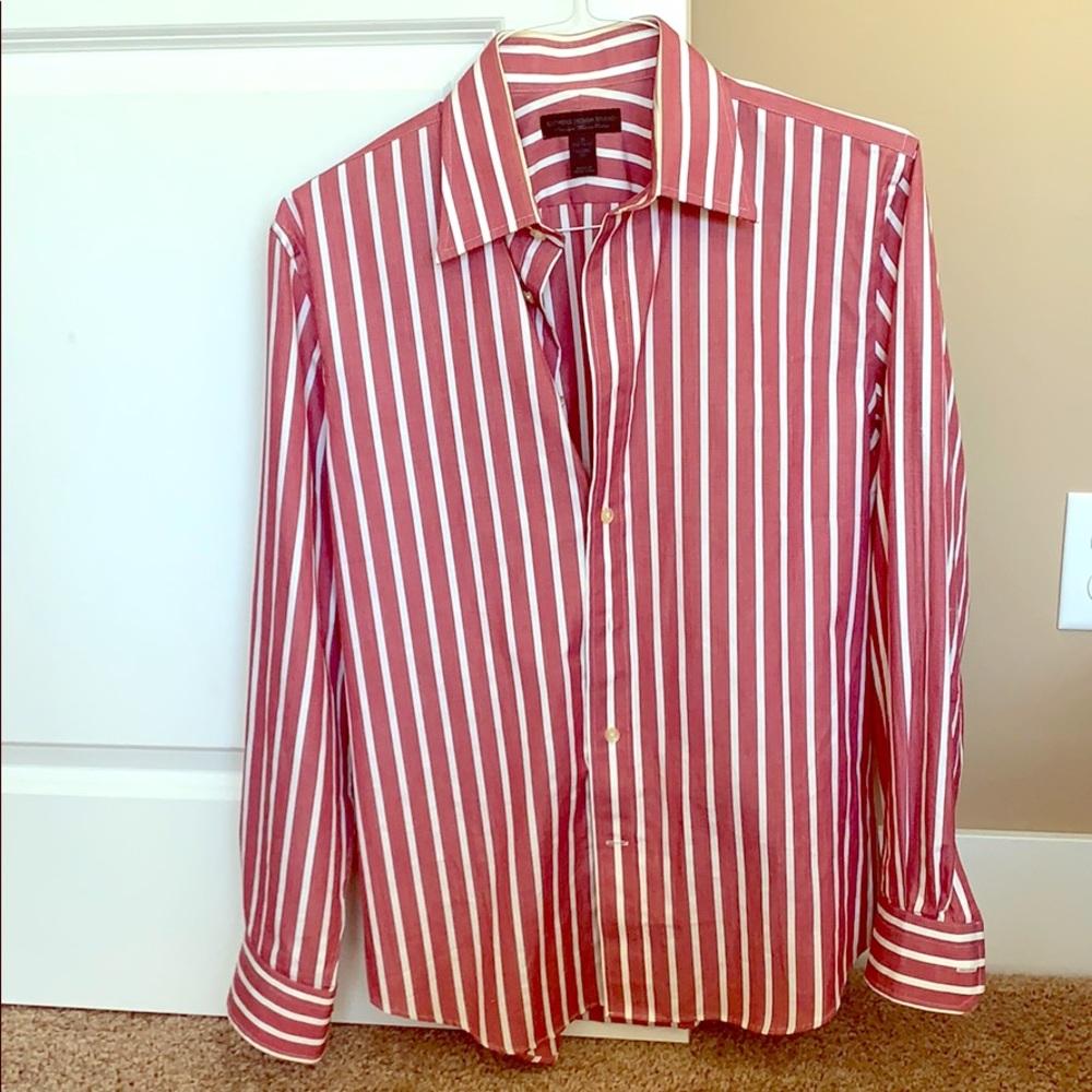 Express Mens red stripe shirt size S